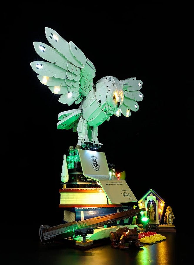 Kyglaring طقم إضاءة LED من Kyglaring متوافق مع مكعبات بناء Lego Hogwarts Icons - إصدار هواة الجمع 76391، ملحقات إضاءة مطورة لمجموعة نموذج 76391 (النموذج غير متضمن)، إصدار صوت RC - Image 5